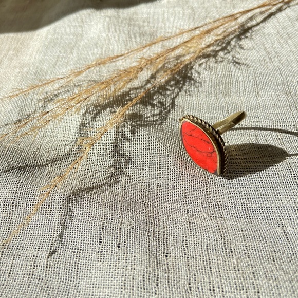 Ethnic oxidized Kuchi fashion handmade ring - Picture 2 of 4